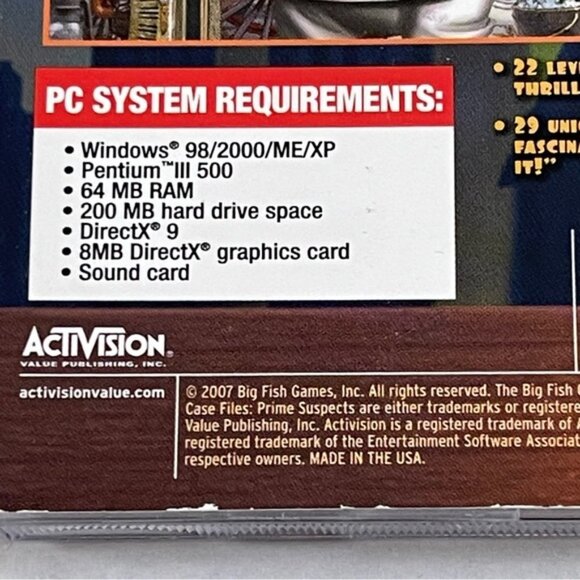 Prime Suspects You Be The Detective PC Games CD ROM E ESRB Big Fish Mystery Case - Picture 3 of 5